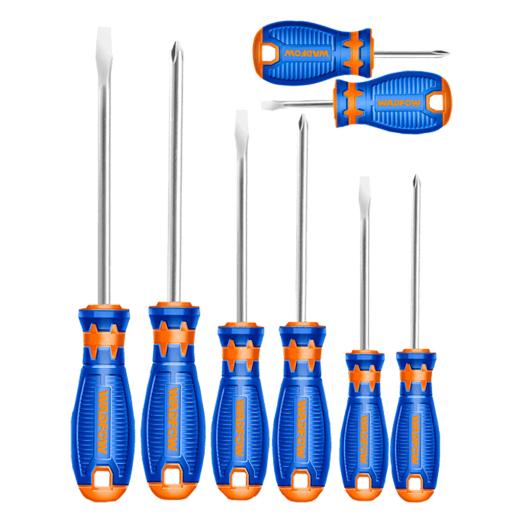 Screwdriver Set Cr-V Round Shank 8 Pieces WSS1408
