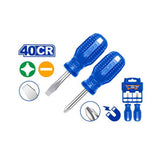 2Pcs Mini Screwdriver Set Sl6.5 X 38mm Ph2 38 40cr Material