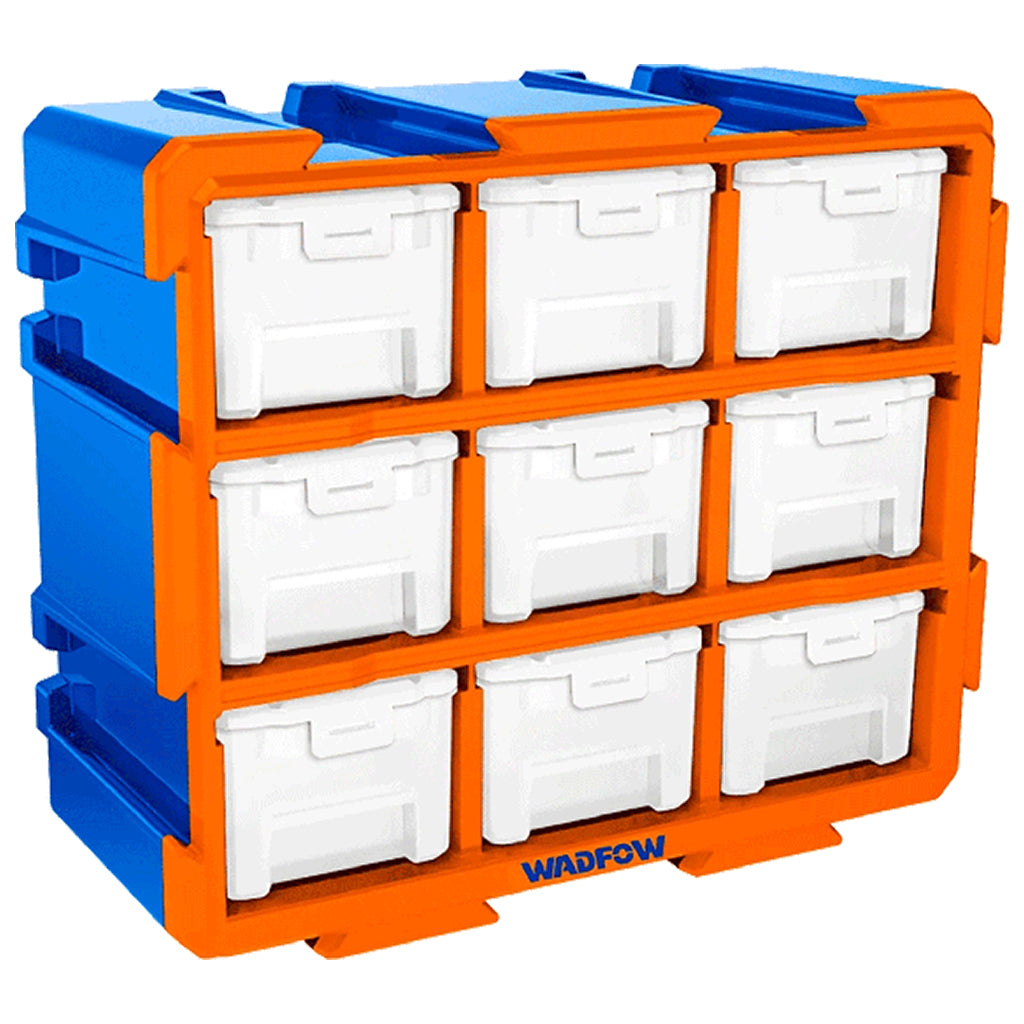 Set of 9pcs Plastic Trays Modular Storage Tower 380 x 155 x 320mm WAD-HT WTB8331