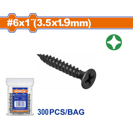 Wadfow 200pcs/300pcs High Quality Carbon Steel Drywall Screw SOLD PER PACK (WHT)