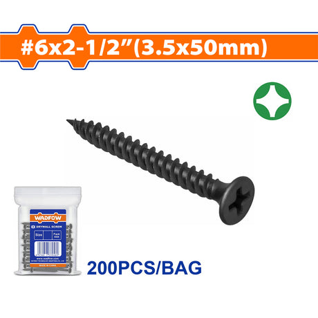 Wadfow 200pcs/300pcs High Quality Carbon Steel Drywall Screw SOLD PER PACK (WHT)