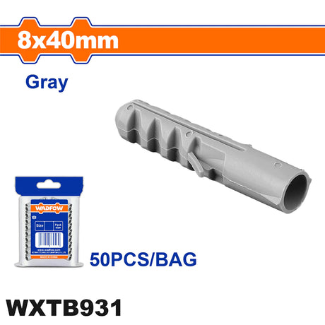 Wadfow Fish Plastic Anchor 5mm-10mm Screw Drywall Fixing Gripper Plug Tube SOLD PER PACK (WHT)