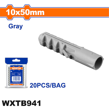 Wadfow Fish Plastic Anchor 5mm-10mm Screw Drywall Fixing Gripper Plug Tube SOLD PER PACK (WHT)