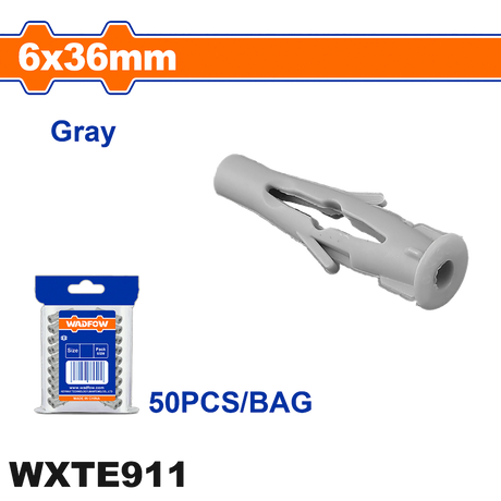 Wadfow Universal Plastic Anchor Tox PE ﻿Material Gray (WHT)