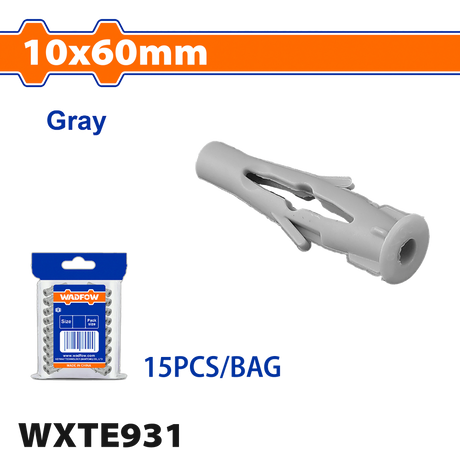 Wadfow Universal Plastic Anchor Tox PE ﻿Material Gray (WHT)