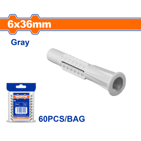 Wadfow Universal Plastic Anchor Tox PE ﻿Material Gray (WHT)