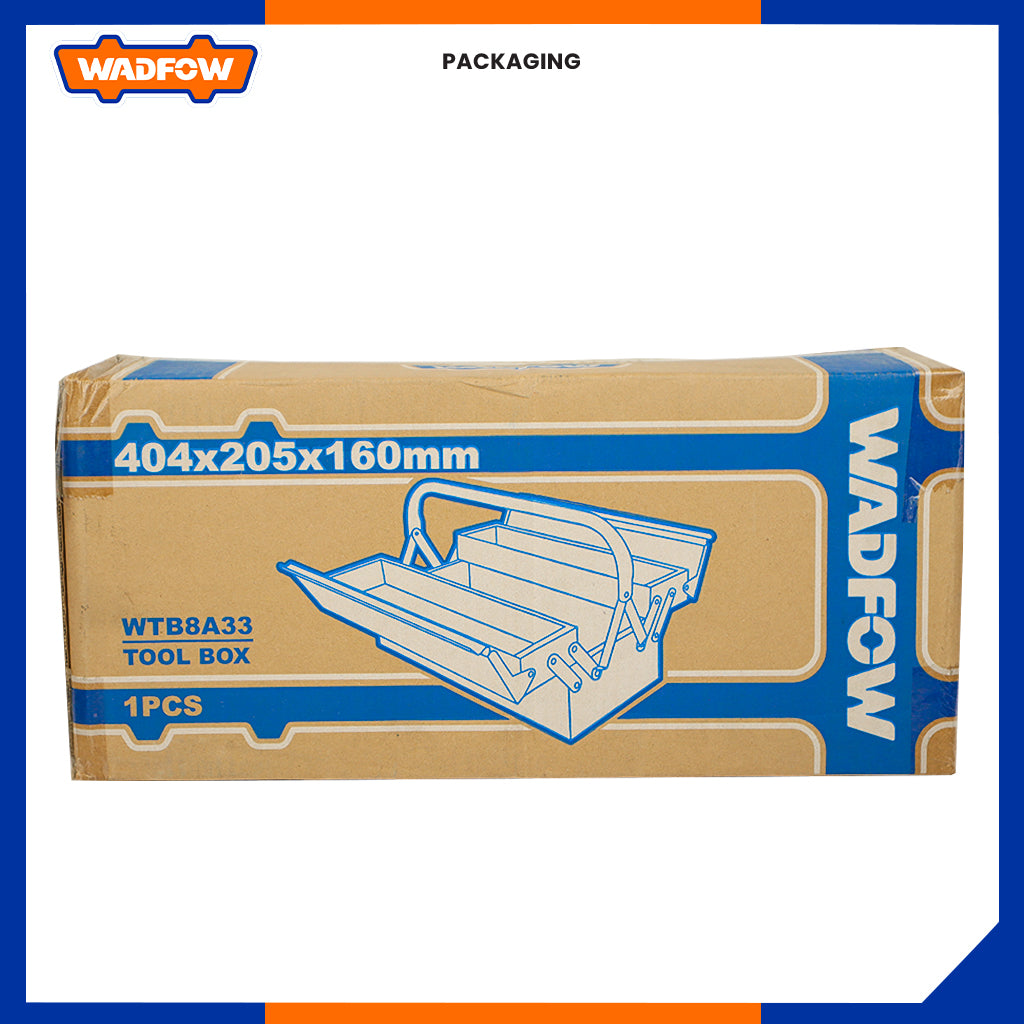 Steel Tool w/ (2) compartments Portable Box 404 x 205 x 160mm