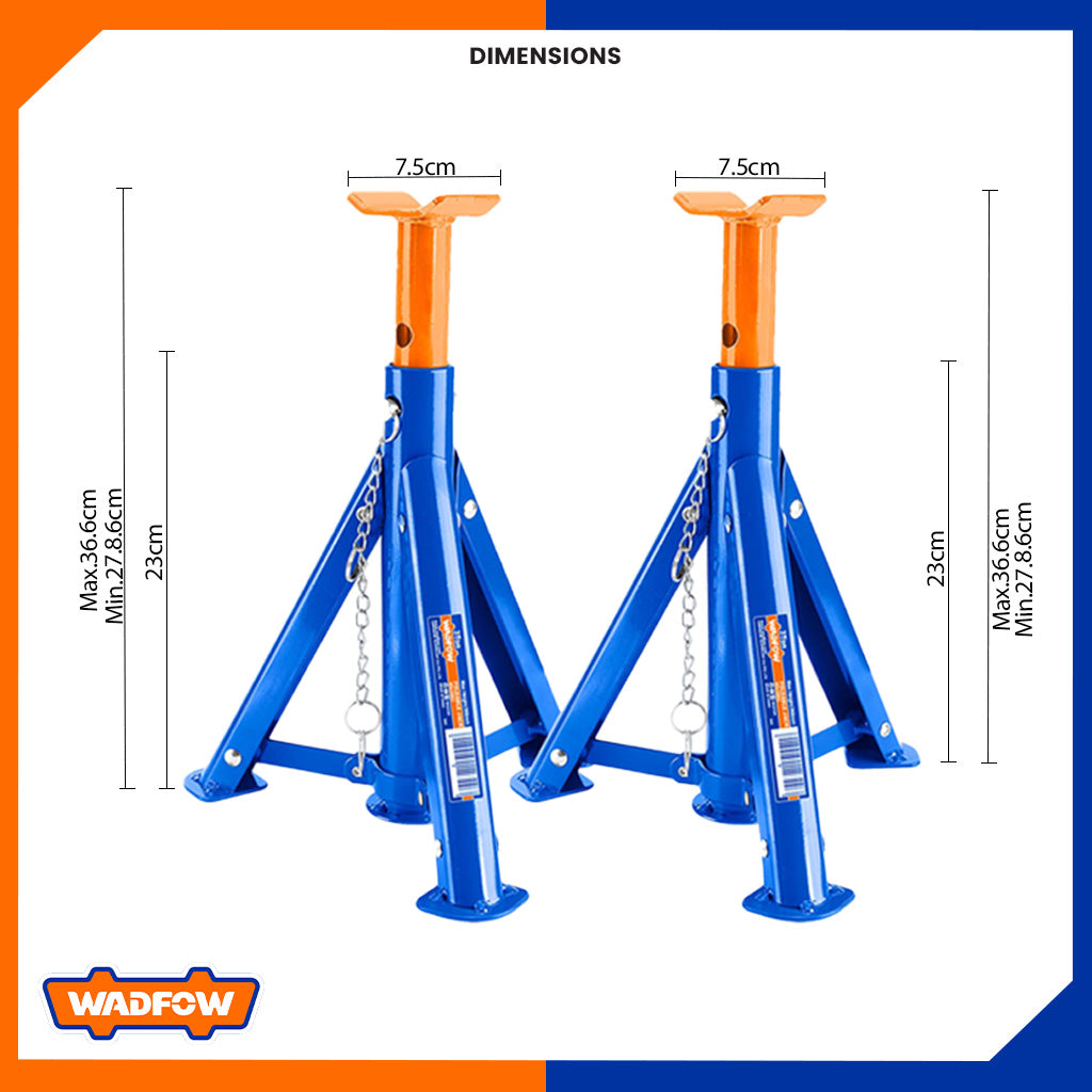 3ton Foldable Jack Stand 2Pcs/Pair