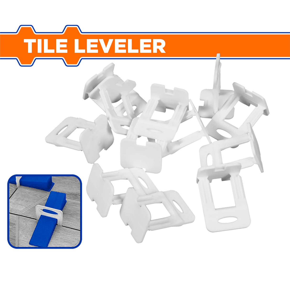 Wadfow 100pcs Floor Tile Levelers Tile Spacers Anchor 1.0mm-3.0mm SOLD PER PACK (WHT)