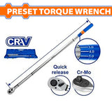Wadfow Long Cr-V + Cr-Mo steel Heat Treatment Pre-set Torque Wrench WAD-HT