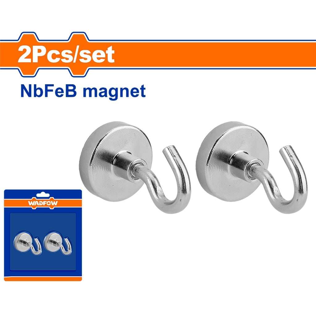 Wadfow 2 PCS NdFeB Magnetic Hook Set Size Diameter: 32mm WZE2K12 WAD-HT