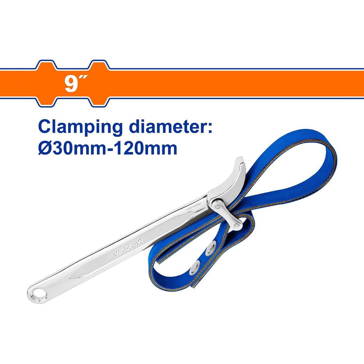 WAW3309 9-Inch(30mm-120mm) Adjustable Belt Strap Wrench For Oil Filter