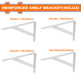 2mm Thick Reinforced Shelf Support Brackets with 6-Fixing Points