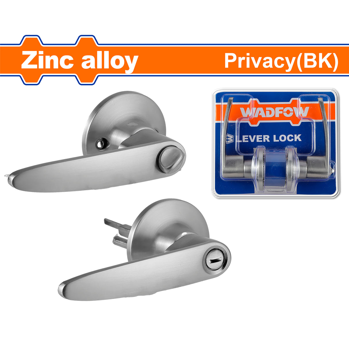 Privacy Key One-side Lock Tubular Lever Lock 65mm Rosette Lever Set WUV1502 WAD-HT