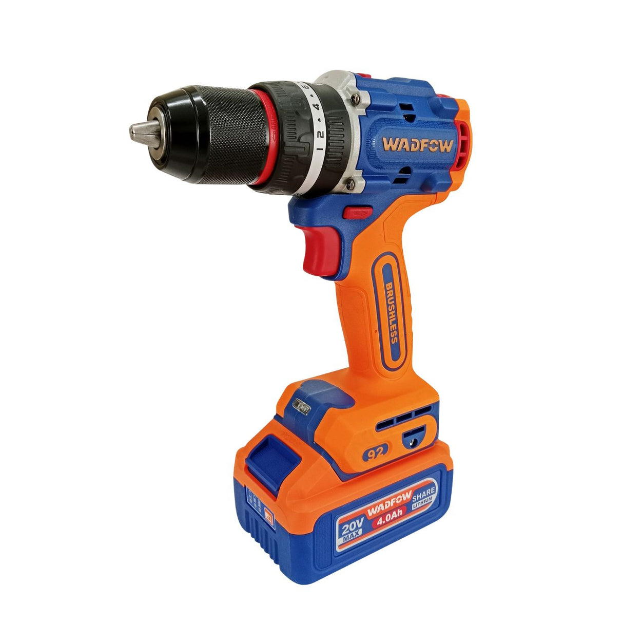 Wadfow P20S/20V Brushless Motor Lithium-Ion Cordless Impact Drill 92NM WCDP9281 (WCT)