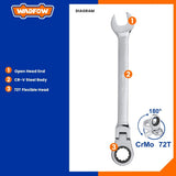 8mm-19mm Flexible Ratchet Spanner 180°