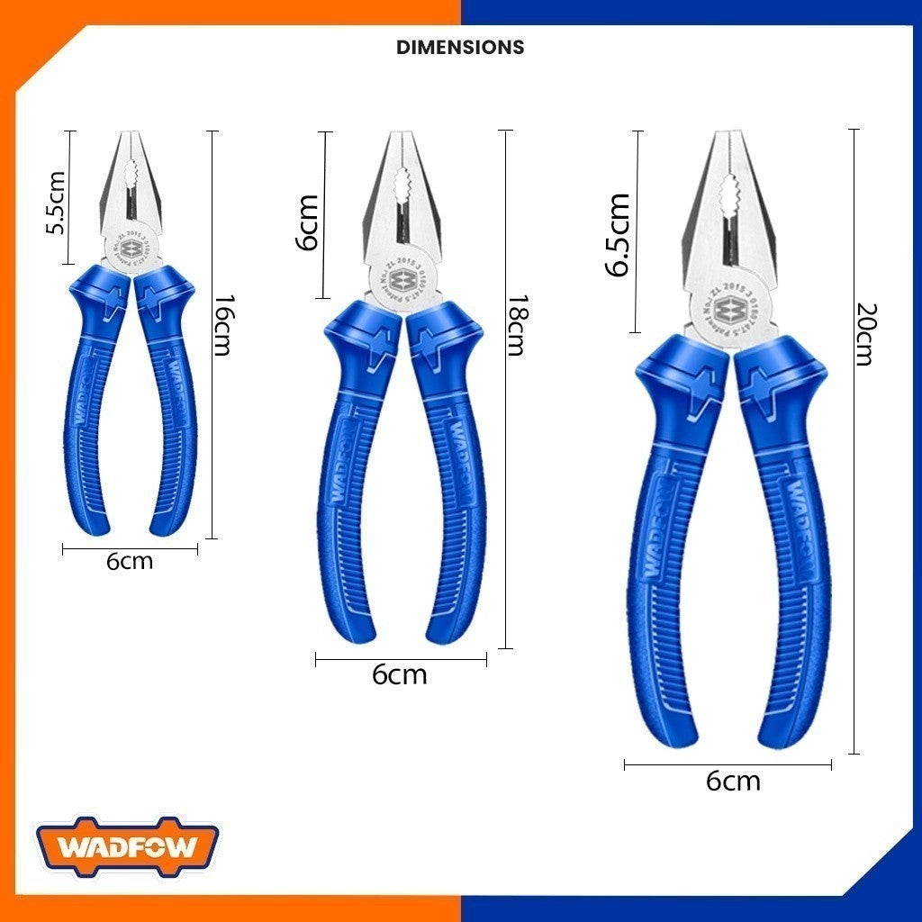 6" | 7" | 8" Polish and Anti-Rust Plier Oil Combination Pliers Plastic Handle