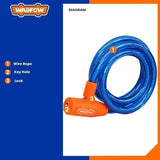 Wadfow 12mm x 800mm | 12mm x 1200mm | 15mm x1200mm Bicycle Lock / Safety Lock 2pcs keys WBK111 (WHT)