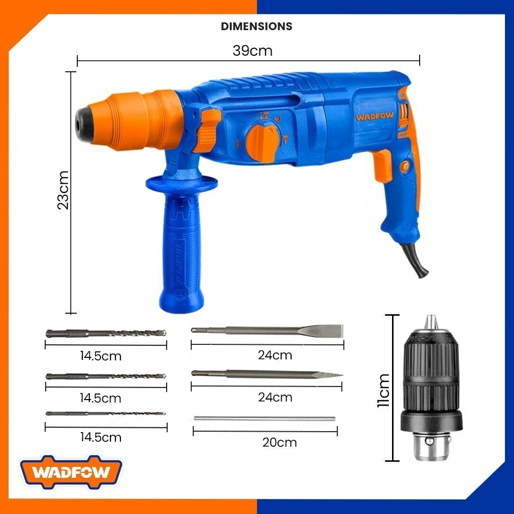 Rotary Hammer Drill Sds Plus System 800Watts WRH1D26-2