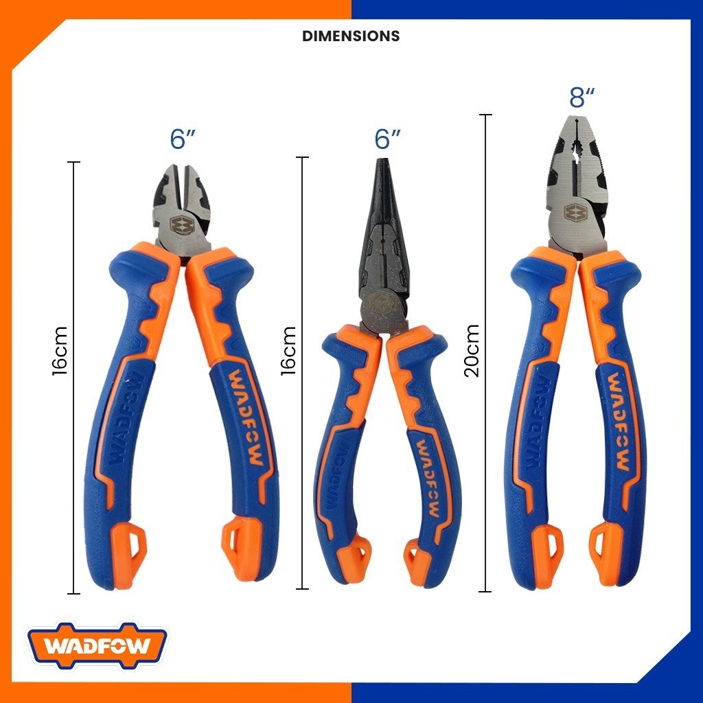 6"/160mm / 8"200mm Set of 3PCS High Leverage Pliers Set WPS0613