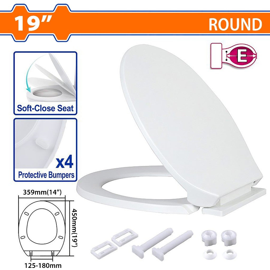Wadfow 17inches-19inches High Quality Polypropylene Material Round Toilet Seat WTJ2101|WTJ2102