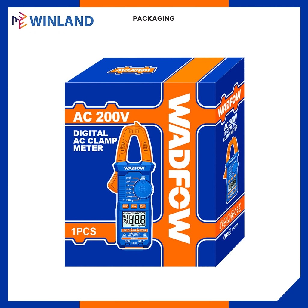 Wadfow WDM94011 3PCS/SET Electrical Test Kit Voltage Detector, Digital Multimeter & AC Clamp Meter