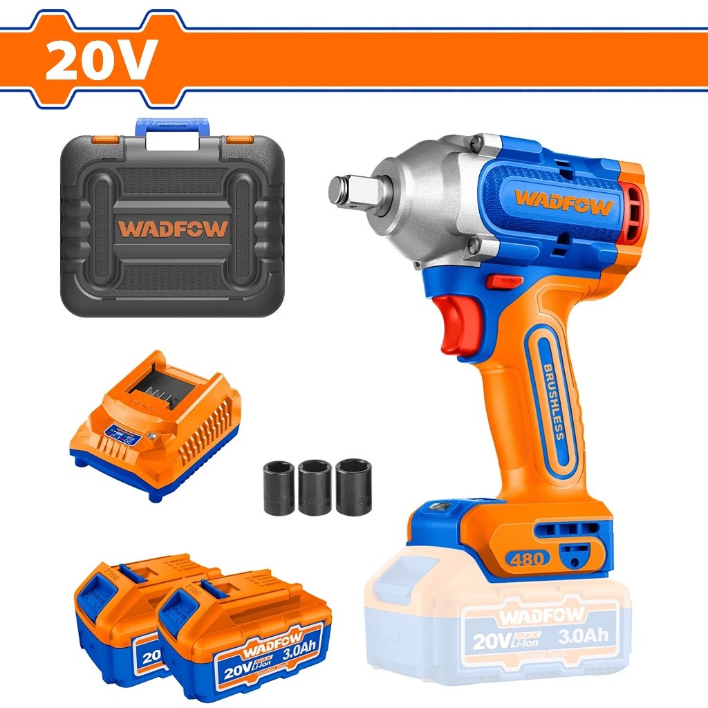 Wadfow WCD1B48 P20S/20V Lithium-Ion Cordless Brushless Impact Wrench