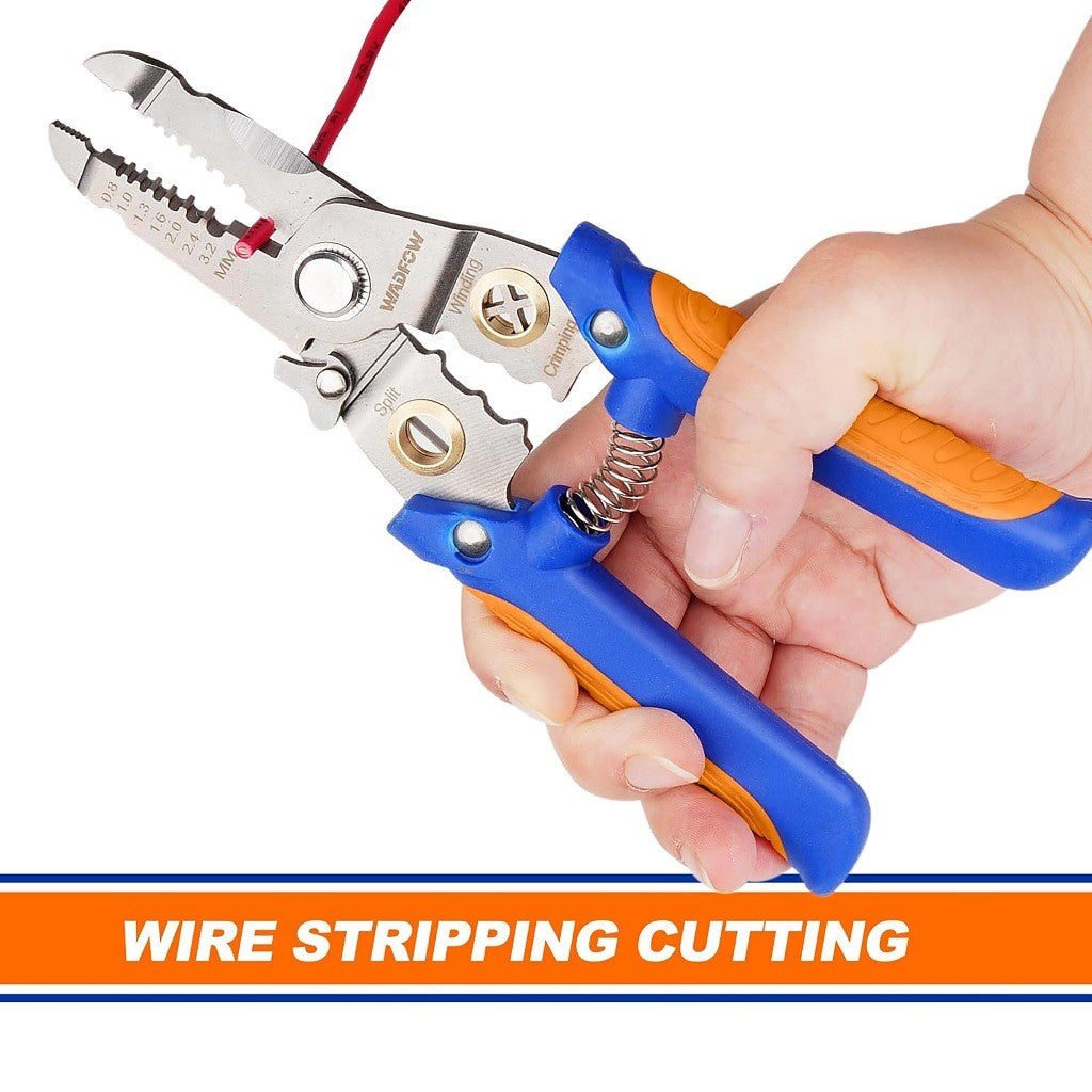 Wadfow WPL5627 180mm(7in) Wire Stripper Sharp Edge For Cutting