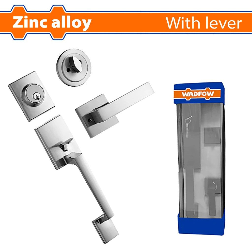 Wadfow WUH1501 Handle Set with Single Cylinder and Lever Interior Key For Main Door