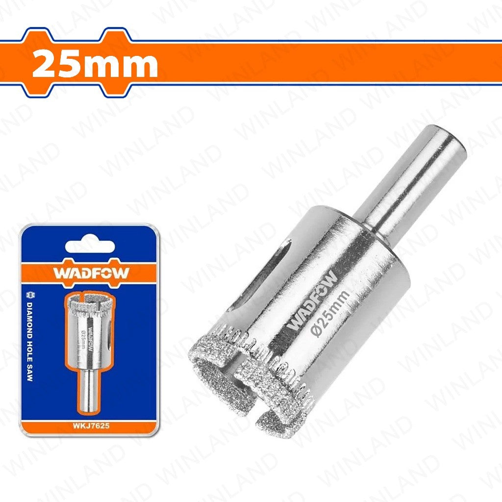 Wadfow 20mm-27mm x 25mm Diamond Hole Saw with Water Cutting Diamond Tipped Edge WAD-HT
