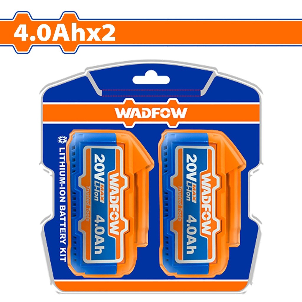 Wadfow WOS240685 2PCS/SET P20s/20v Lithium-Ion Battery Pack For Cordless Power Tool 4.0Ah