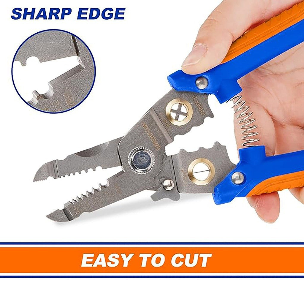 Wadfow WPL5627 180mm(7in) Wire Stripper Sharp Edge For Cutting