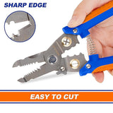 Wadfow WPL5627 180mm(7in) Wire Stripper Sharp Edge For Cutting