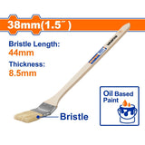 Wadfow 1.5in(38mm)|2in(50mm)|2.5in(63mm) Curved tip Paint Brush For Oil-Based With Wooden Handle