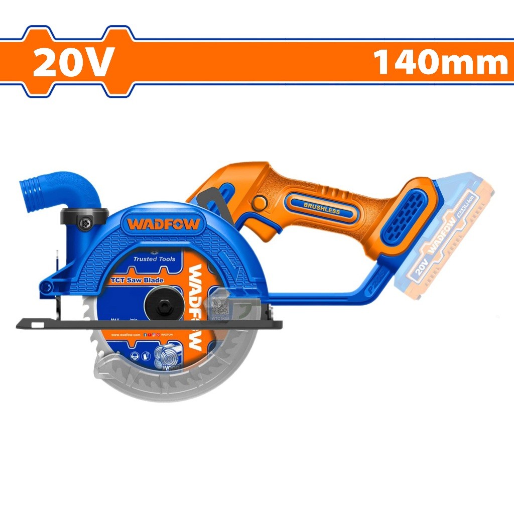 Wadfow WLWP5631/ WLWP5630 20V Lithium-Ion Cordless Circular Saw with & without Battery and Charger