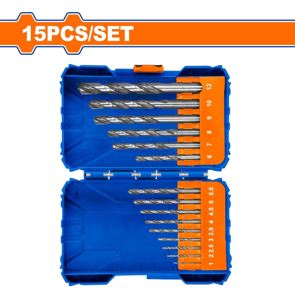 Wadfow WTD6515 15PCS/SET HSS Drill Bits Set for Metal
