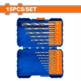 Wadfow WTD6515 15PCS/SET HSS Drill Bits Set for Metal
