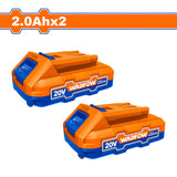 Wadfow WOS240682 2PCS/SET P20s/20v Lithium-Ion Battery Pack For Cordless Power Tool 2.0Ah