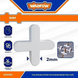 Wadfow 100pcs Tile Spacer 1.0mm to 4.0mm Tile Leveling System Tile Leveler Spacer Tool Clips