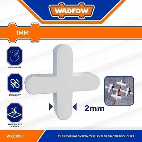 Wadfow 100pcs Tile Spacer 1.0mm to 4.0mm Tile Leveling System Tile Leveler Spacer Tool Clips
