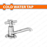 Wadfow Brass Body Stainless Steel Handle Cold Water Tap Faucet Sink Type & Wall Type