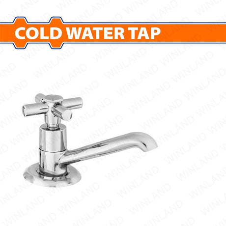 Wadfow Brass Body Stainless Steel Handle Cold Water Tap Faucet Sink Type & Wall Type