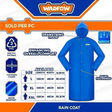 Wadfow Rain Coat 100% New PVC Material Raincoat (Medium, Large, X-Large, XX-Large, XXX-Large) (WHT)
