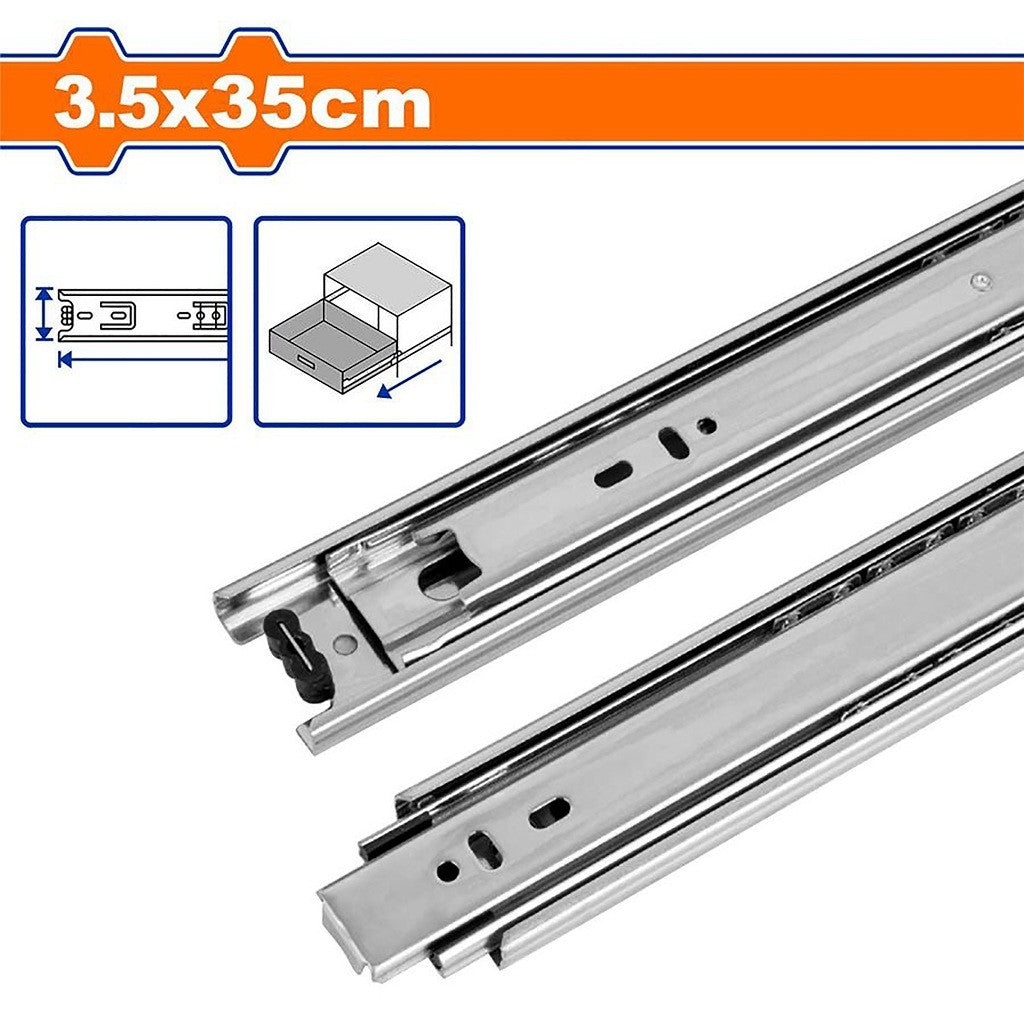 Wadfow 2PCS/SET Full Extension Ball Bearing Drawer Slide