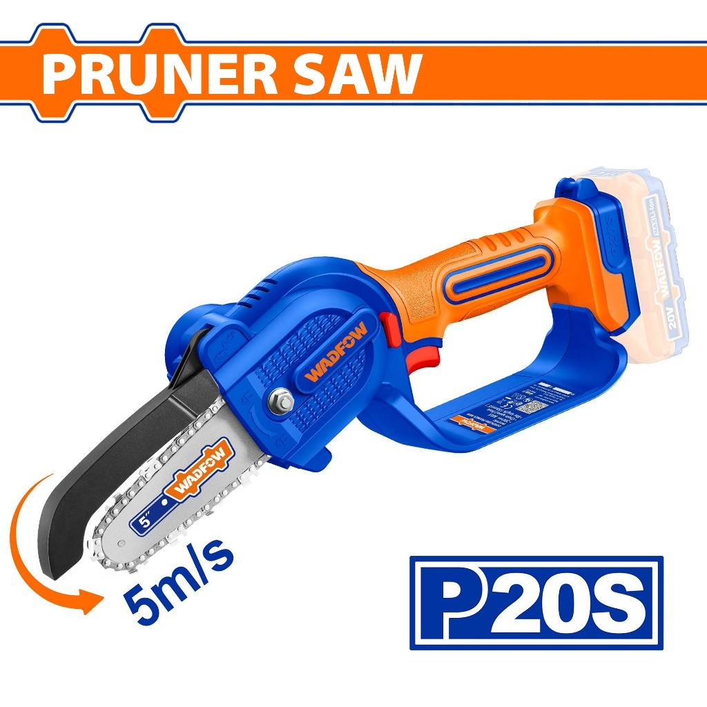 Wadfow P20S/20V 5inches(130mm) Lithium-Ion Cordless Pruner Saw Bar
