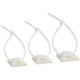 Wadfow 100pcs/set Cable Tie Sticking Mounting Base Self Adhesive Wall Clamps SOLD PER PACK