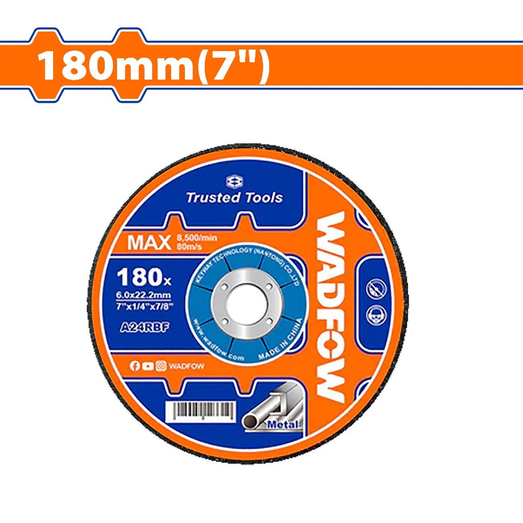 Wadfow  7 Inch Depressed Centre Abrasive Metal Grinding Disc WAC1373