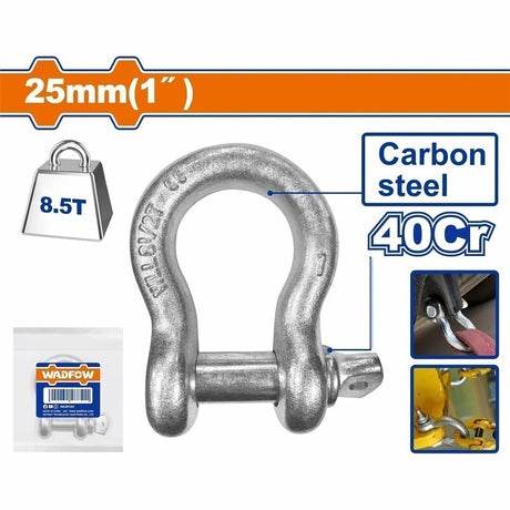 Wadfow Screw PIN Anchor Shackle 16mm(5/8in), 19mm(3/4in), 22mm(7/8in), 25mm(1in) (WHT)
