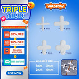 Wadfow 100pcs Tile Spacer 1.0mm to 4.0mm Tile Leveling System Tile Leveler Spacer Tool Clips