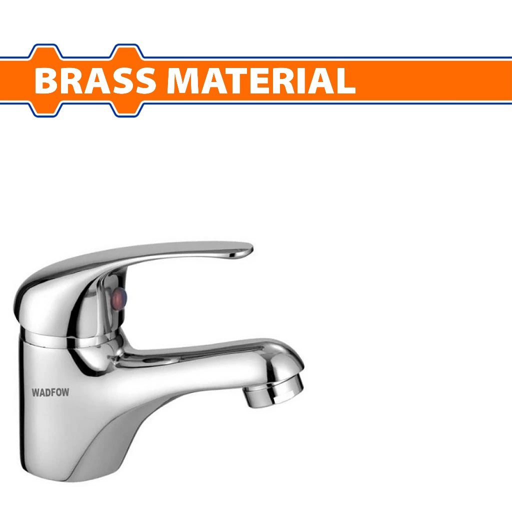 Wadfow WZD1501 Brass Body + Zinc Handle Basin Mixer Faucet